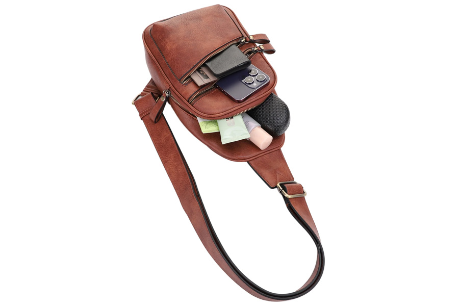 Jessie And James Jeannie Concealed Carry Lock and Key Sling Shoulder Backpack 